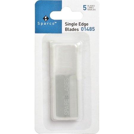 Sparco Single Edge Replacement Blades, 5/PK, Silver SPR01485